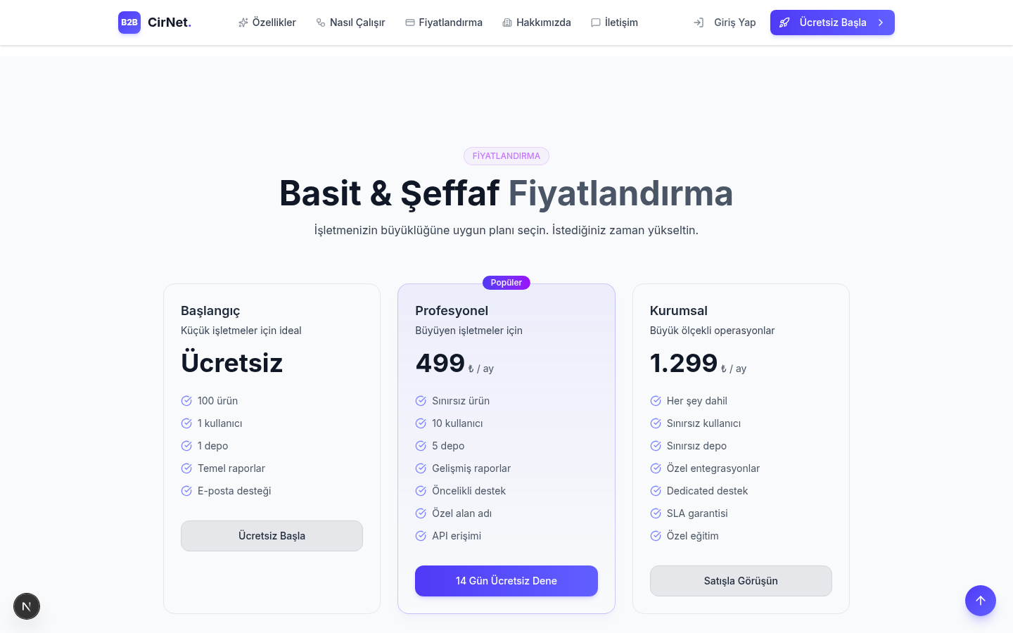 B2B SaaS — pricing